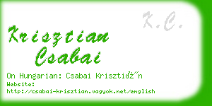 krisztian csabai business card